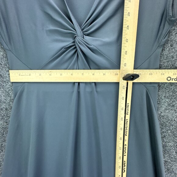 Patagonia Bandha Twist Front Dress Womens Medium Gray Stretchy Flowy‎ Cap Sleeve - Picture 12 of 13